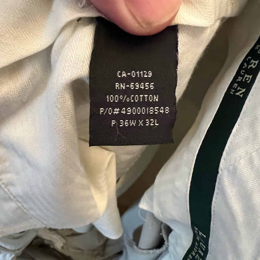 Ralph Lauren dress pants. 36x32. Light khaki. - Picture 3 of 4